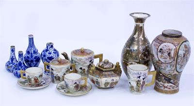 Lot 506 - A SMALL COLLECTION OF LATE 19TH / EARLY 20TH CENTURY MINIATURE SATSUMA ITEMS