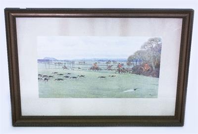 Lot 518 - CECIL ALDIN (1870-1935) 'THE HUNT' SIGNED PRINT