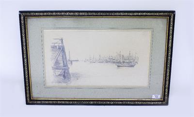 Lot 520 - A LATE 19TH CENTURY PENCIL SKETCH