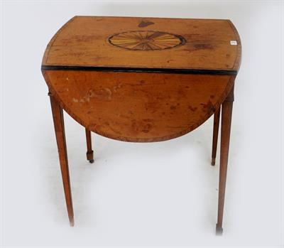 Lot 521A - A GEORGE III SATINWOOD OVAL