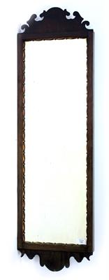 Lot 543 - A 19TH CENTURY MAHOGANY FRET FRAMED WALL MIRROR