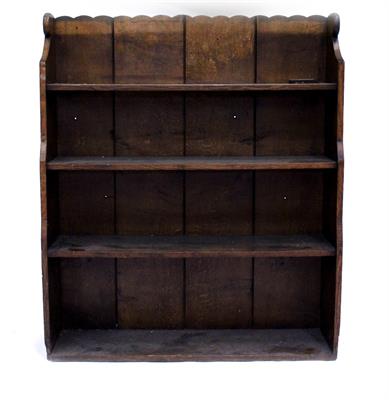 Lot 567 - AN EARLY 20TH CENTURY OAK WATERFALL BOOKCASE