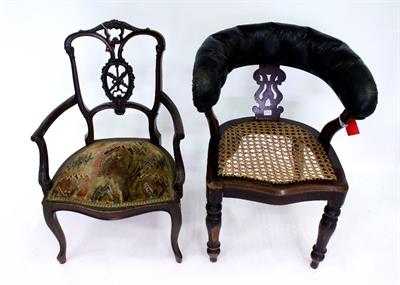 Lot 574 - A VICTORIAN MAHOGANY FRAMED TUB CHAIR