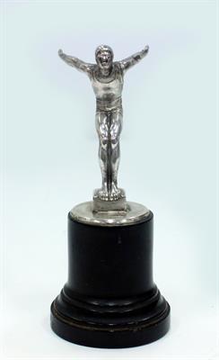 Lot 594 - AN EARLY 20TH CENTURY WMF SILVER PLATED FIGURE MOUNTED ON SOCLE