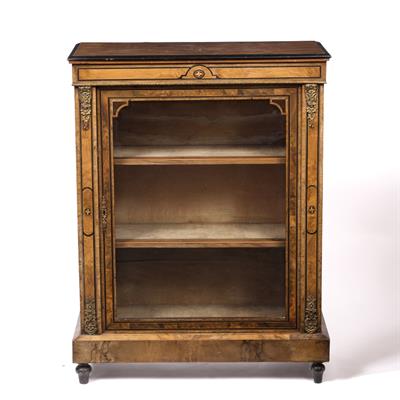 Lot 616 - A LATE VICTORIAN WALNUT DISPLAY CABINET