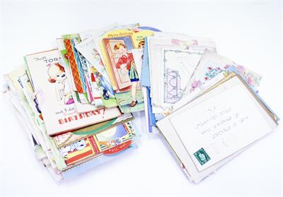 Lot 639 - A COLLECTION OF VINTAGE GREETING CARDS