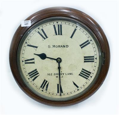 Lot 643 - A 19TH CENTURY MAHOGANY CASED DIAL CLOCK