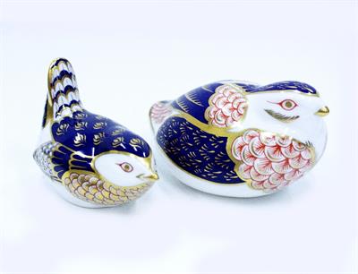 Lot 659 - TWO ROYAL CROWN DERBY IMARI PATTERN PAPERWEIGHTS