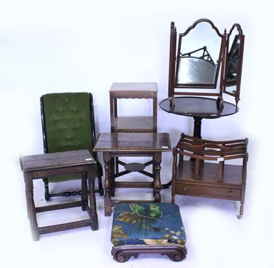 Lot 687 - A SMALL QUANTITY OF OCCASIONAL FURNITURE