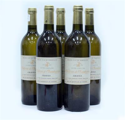 Lot 698 - FIVE BOTTLES OF 1995 VINTAGE CHATEAU DE CHANEGRIVE CUVEE CAROLINE (5)