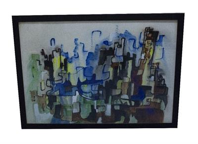 Lot 705 - AN ABSTRACT WATERCOLOUR