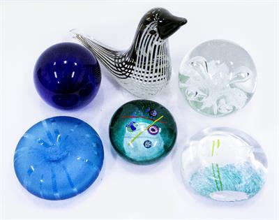 Lot 710 - SIX GLASS PAPERWEIGHTS