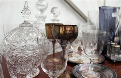 Lot 717 - A LARGE COLLECTION OF CUT AND PRESSED GLASSWARE