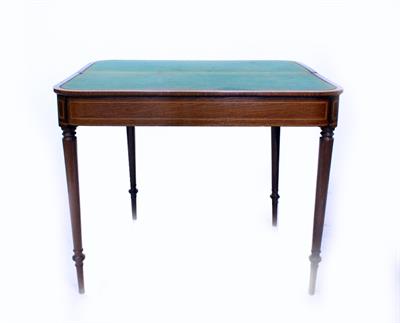 Lot 718 - A LATE 19TH / EARLY 20TH CENTURY ROSEWOOD CROSS BANDED CARD TABLE