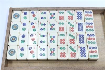 Lot 719 - A MID 20TH CENTURY MAHJONG SET