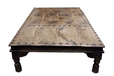 Lot 792 - A LARGE EASTERN HARDWOOD LOW TABLE