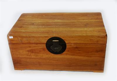 Lot 801 - A CAMPHOR WOOD BLANKET BOX