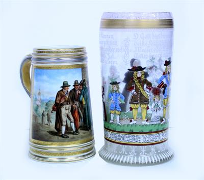 Lot 856 - A LATE 19TH CENTURY VIENNA PORCELAIN TANKARD