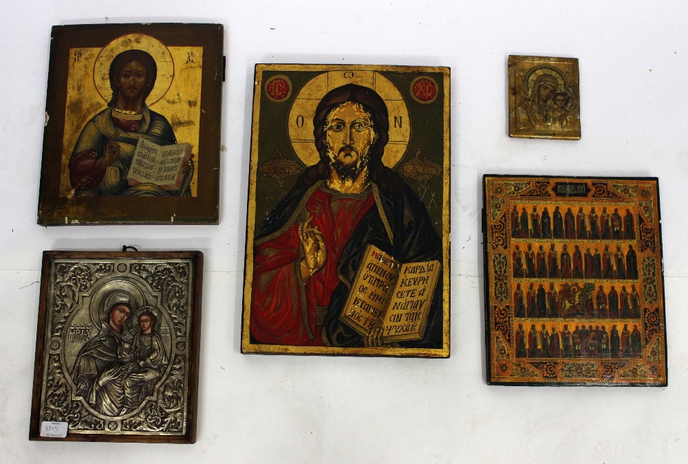 Lot 97 - FIVE RUSSIAN ICONS