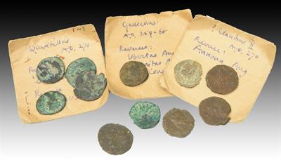 Lot 108 - A GROUP OF ELEVEN ANCIENT ROMAN COINS including Gallienus AD 259-68