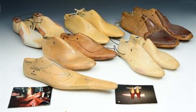 Lot 134 - FIVE AND A HALF PAIRS OF DUCKER AND SON WOODEN SHOE LASTS including a Tudor Straight Eight (11)