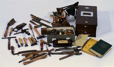 Lot 143 - AN ASSORTMENT OF DUCKER AND SON SHOEMAKERS SHOP EQUIPMENT including boot hooks