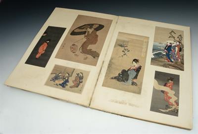 Lot 162 - AN ALBUM OF LATE 19TH/EARLY 20TH CENTURY JAPANESE WOODBLOCK PRINTS by multiple artists