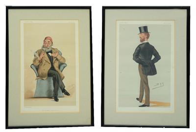 Lot 210 - A SET OF EIGHTEEN VANITY FAIR SPY CARTOONS circa 1877 printed by Vincent Brooks Day & Son