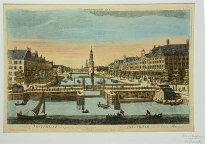 Lot 270 - A COLLECTION OF FIVE ENGRAVINGS AND LITHOGRAPHS TO INCLUDE: 'A View of Amsterdam taken from the Old