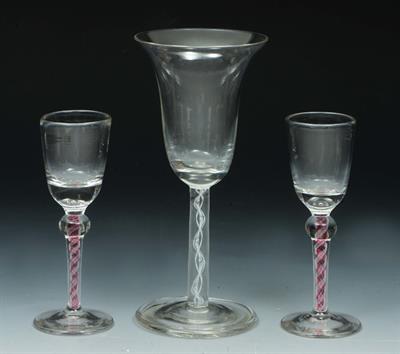 Lot 297 - A PAIR OF CORDIAL GLASSES