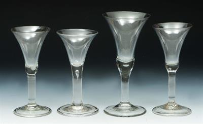 Lot 298 - TWO SIMILAR 18TH CENTURY WINE GLASSES