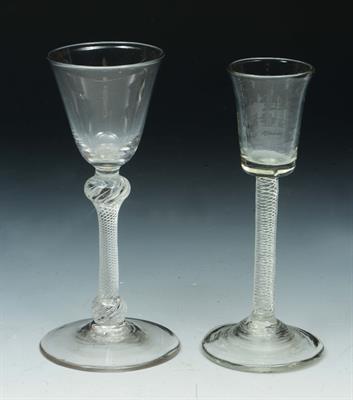 Lot 300 - A CORDIAL GLASS