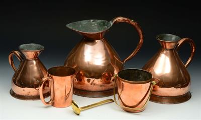 Lot 309 - THREE GRADUATED COPPER MEASURES