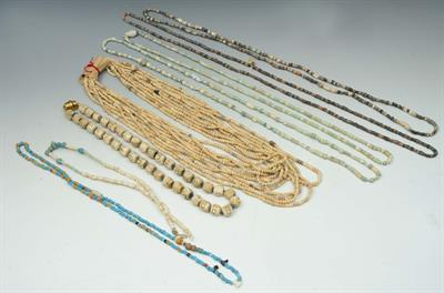 Lot 318 - A COLLECTION OF SIXTEEN PRE-COLUMBIAN AND OTHER BEAD NECKLACES