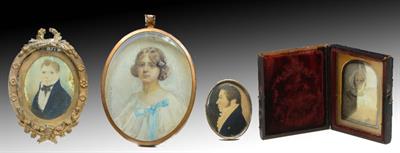 Lot 343 - AN EARLY 20TH CENTURY OVAL MINIATURE PORTRAIT