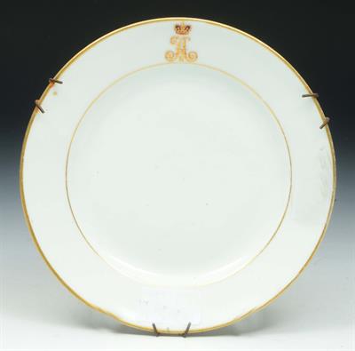 Lot 345 - A RUSSIAN PORCELAIN PLATE