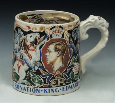 Lot 366 - A CROWN DUCAL KING EDWARD VIII CORONATION MUG designed by Dame Laura Knight