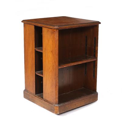 Lot 434 - A LATE 19TH CENTURY WALNUT REVOLVING BOOKCASE