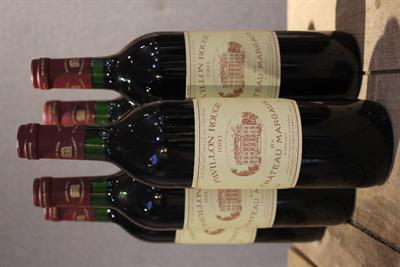 Lot 475 - 5 X 75CL BOTTLES PAVILLON ROUGE CHÂTEAU DU MARGAUX 1993 IN WOODEN CASE