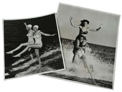 Lot 633 - A SELECTION OF TWENTY FOUR WATERSKIING PRESS PHOTOS FROM THE COLLECTION OF AMEDÉE GAUTIER TO INCLUDE