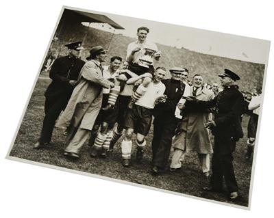 Lot 642 - A SELECTION OF THREE FOOTBALL PRESS PHOTOS FROM THE COLLECTION OF AMEDÉE GAUTIER TO INCLUDE