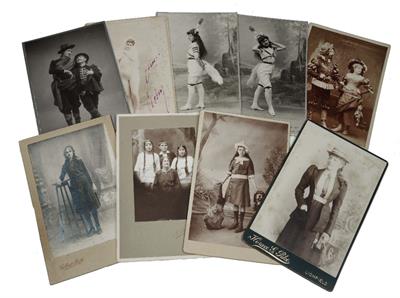 Lot 643 - A SELECTION OF NINE LATE 19TH/EARLY 20TH CENTURY CABINET CARDS FROM THE COLLECTION OF AMEDÉE GAUTIER