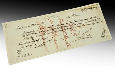 Lot 653 - A PROMISORY NOTE in Spanish dated Granada April 30 1833 for £300 to be paid to Richard Ford (1796-18