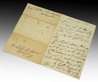 Lot 655 - A THREE PAGE 8VO LETTER in black ink from The Duke of Wellington to The Lord Justice General Edinbur