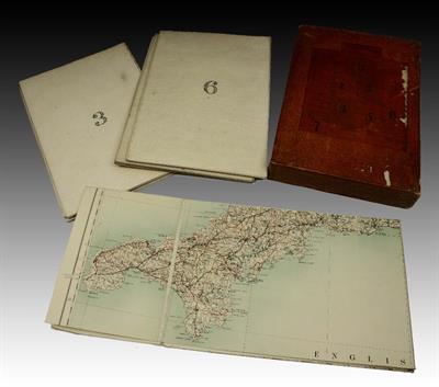 Lot 671 - ORDNANCE SURVEY Revised Map of England and Wales 4 miles to an inch. Seven folded maps in a slip cas