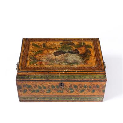 Lot 52 - A REGENCY PAINTED WORK BOX