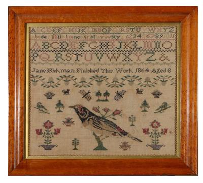 Lot 68 - A VICTORIAN CHILD'S SAMPLER