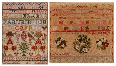 Lot 71 - A VICTORIAN LARGE AND COLOURFUL SAMPLER