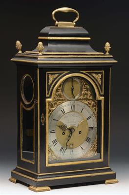 Lot 73 - AN EBONISED BRACKET CLOCK