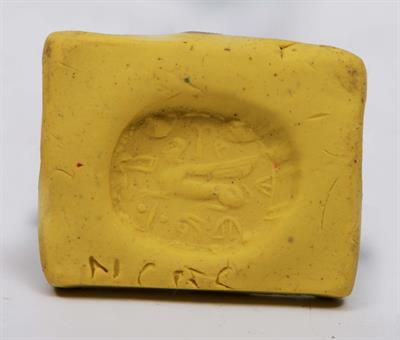 Lot 92 - A WAX IMPRESSION OF AN ANCIENT ANATOLIAN SEAL